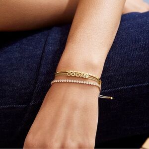brand new baublebar adjustable gold cord bracelet - BREATHE